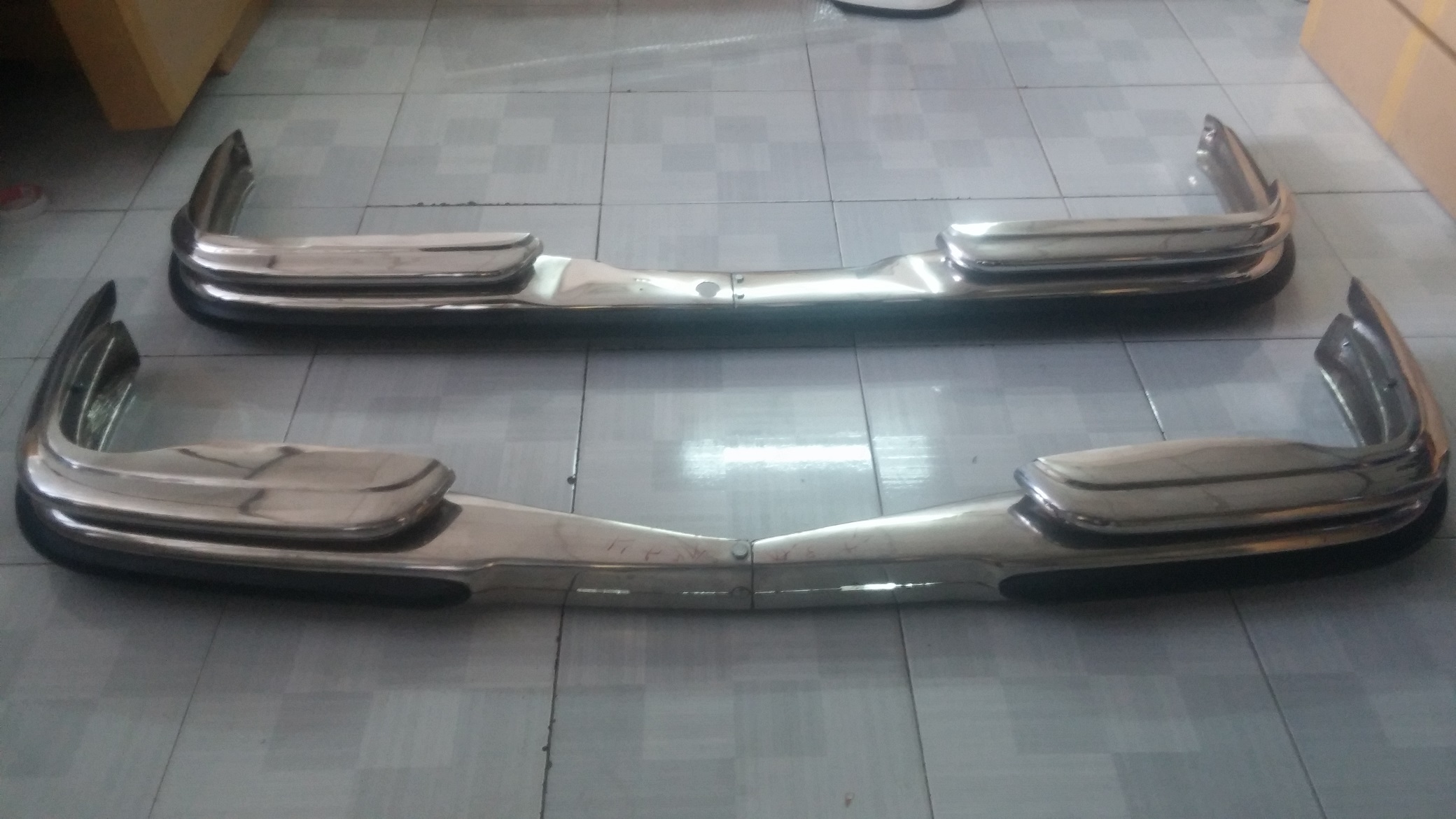 Mercedes W111 Coupe Stainless Steel Bumper Late model with rubber